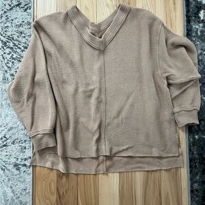 Aerie Taupe Knit Pullover